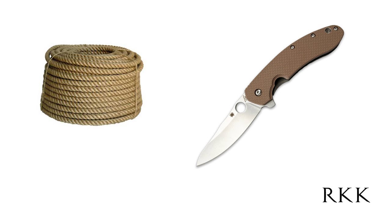 Архив. Рез каната #62. Spyderco Brad Southard folder. CTS-204p