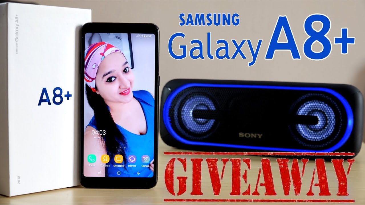 Samsung A8+ Unboxing & Overview- In Hindi(GIVEAWAY)