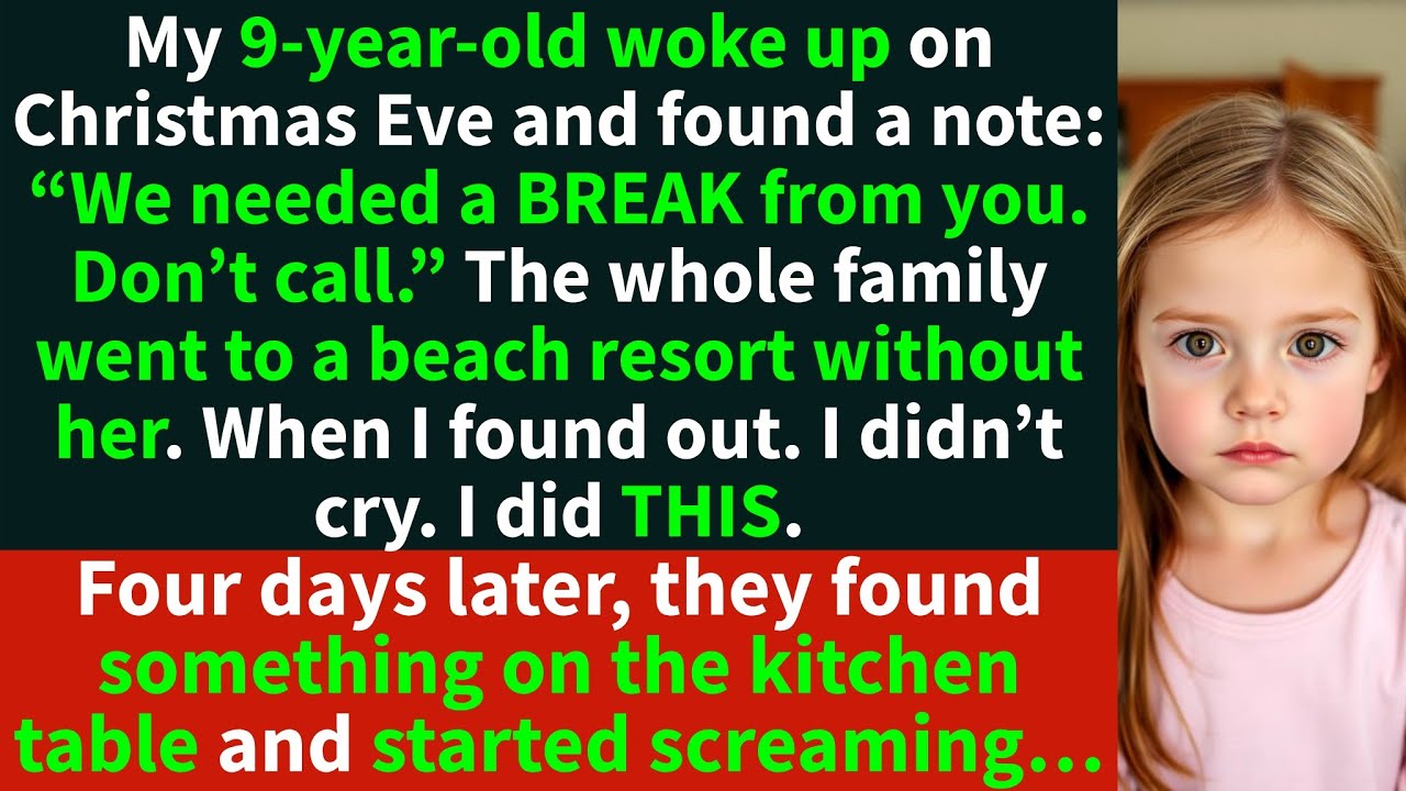 My 9-year-old woke up on Christmas Eve and found a note: “We needed a BREAK from you. Don’t call.”