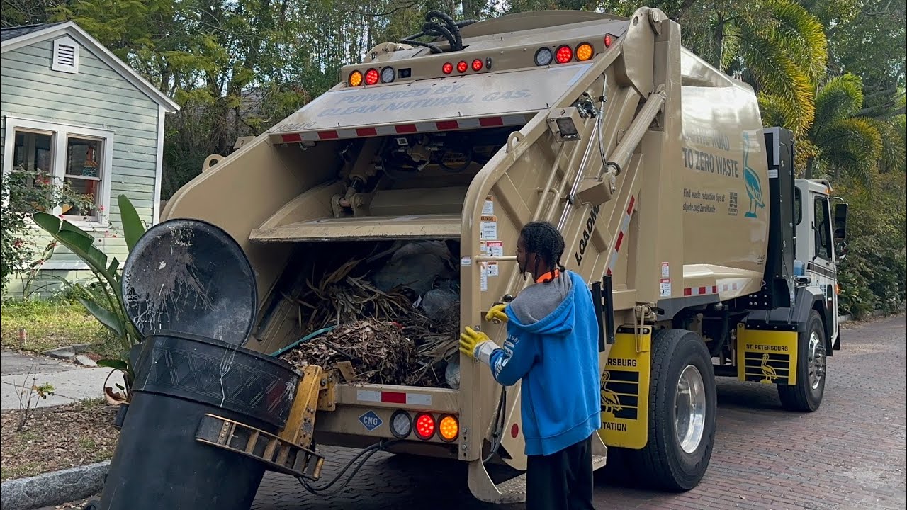 Brand New Mini Garbage Truck! Narrow Battle Motors Loadmaster Rear Loader w/ Gripper Tipper