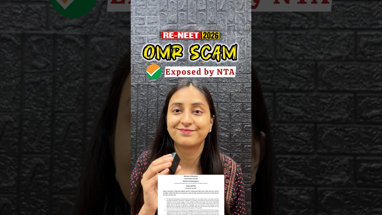 RE-NEET 2026 OMR SCAM EXPOSED‼️😟#nta #reneet2026 #scam #omr #neet #latestnews #result #trending #yt