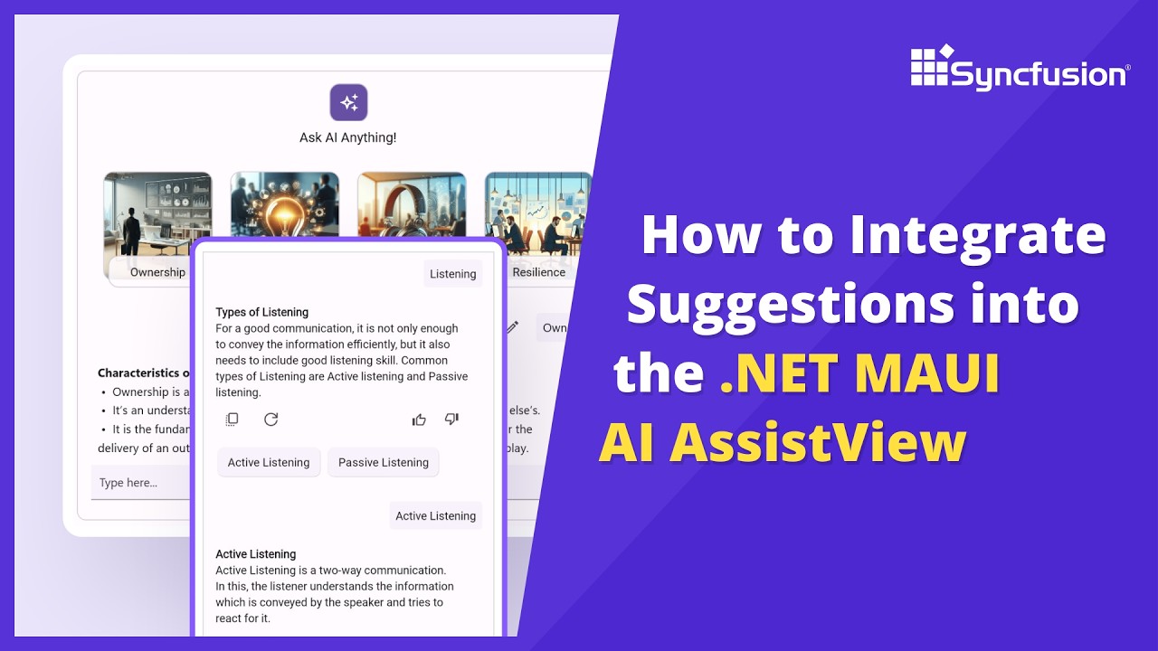 Как интегрировать подсказки в .NET MAUI AI AssistView