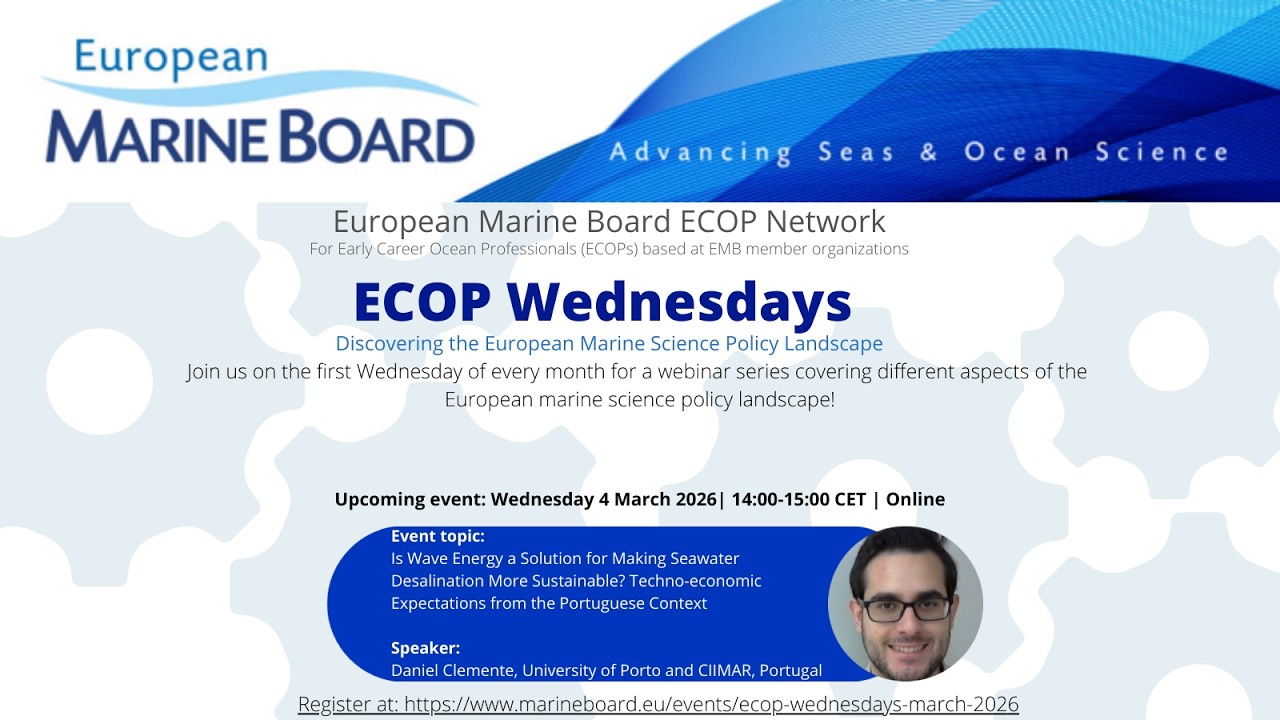 ECOP Wednesday, March 2026: Is Wave Energy a Solution for Making Desalination More Sustainable?