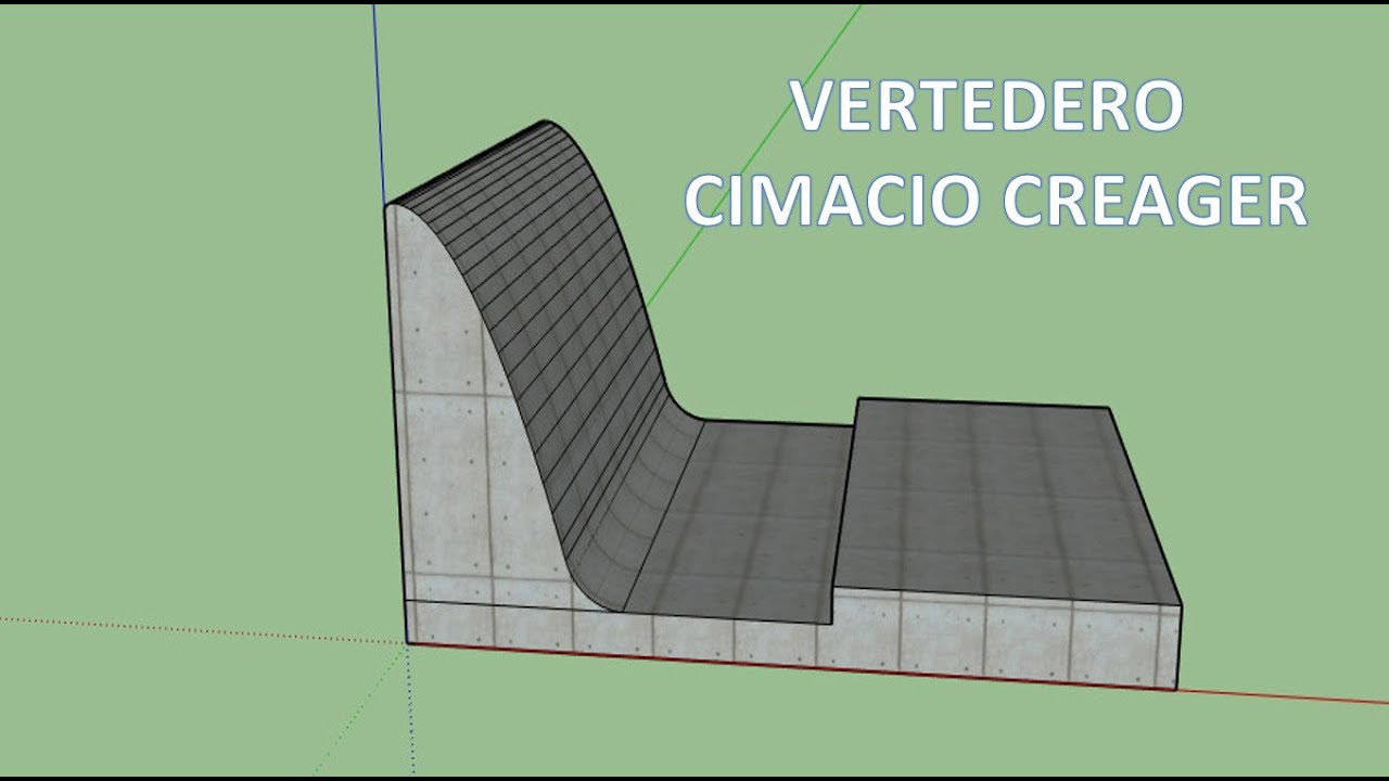 Calado contraido al pie de un cimacio (vertedero Creager)