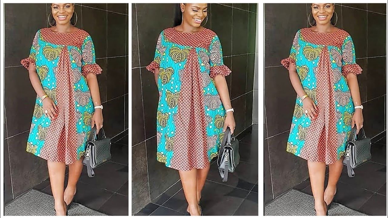 A-LINE GOWN with FRONT GODET || How to cut and sew a Trendy A-line gown with Godet