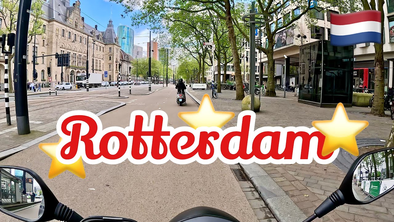 Sunny Rotterdam to Kinderdijk on a Bromfiets (Scooter) - The Netherlands on a SYM Symphony (NEW)