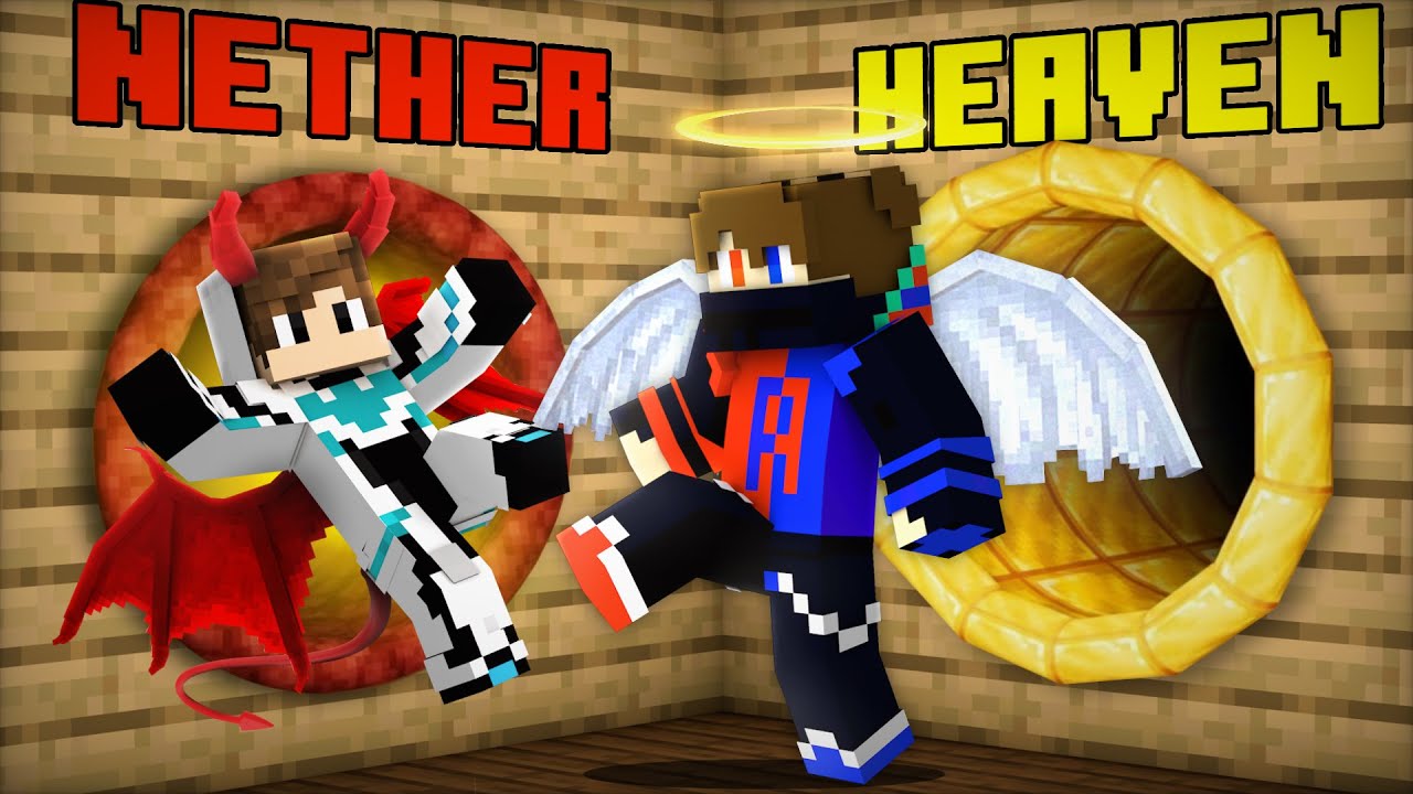 DEVIL vs ANGEL Choose a Door Battle in Minecraft