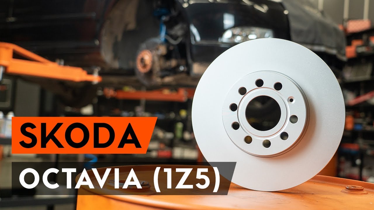 How to change front brake discs / front brake rotors on OCTAVIA 1Z5 [TUTORIAL AUTODOC]