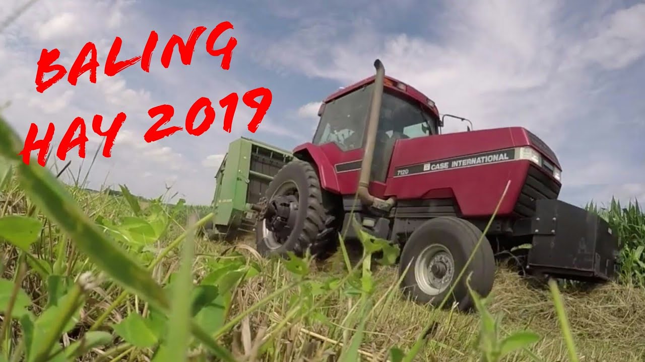 Сбор сена 2019 года с помощью Magnum 7120 и JD 435