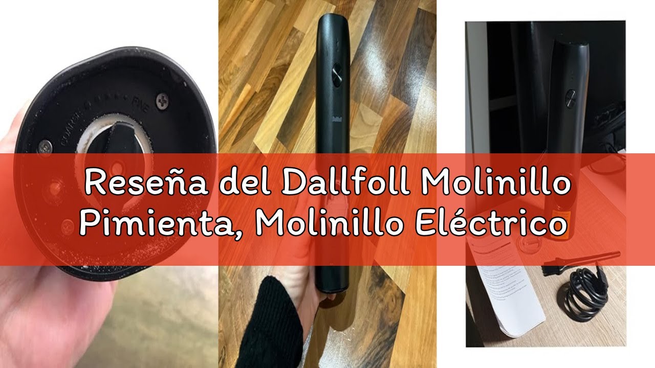 Reseña del Dallfoll Molinillo Pimienta, Molinillo Eléctrico de Sal y Pimienta, Interruptor de Graved