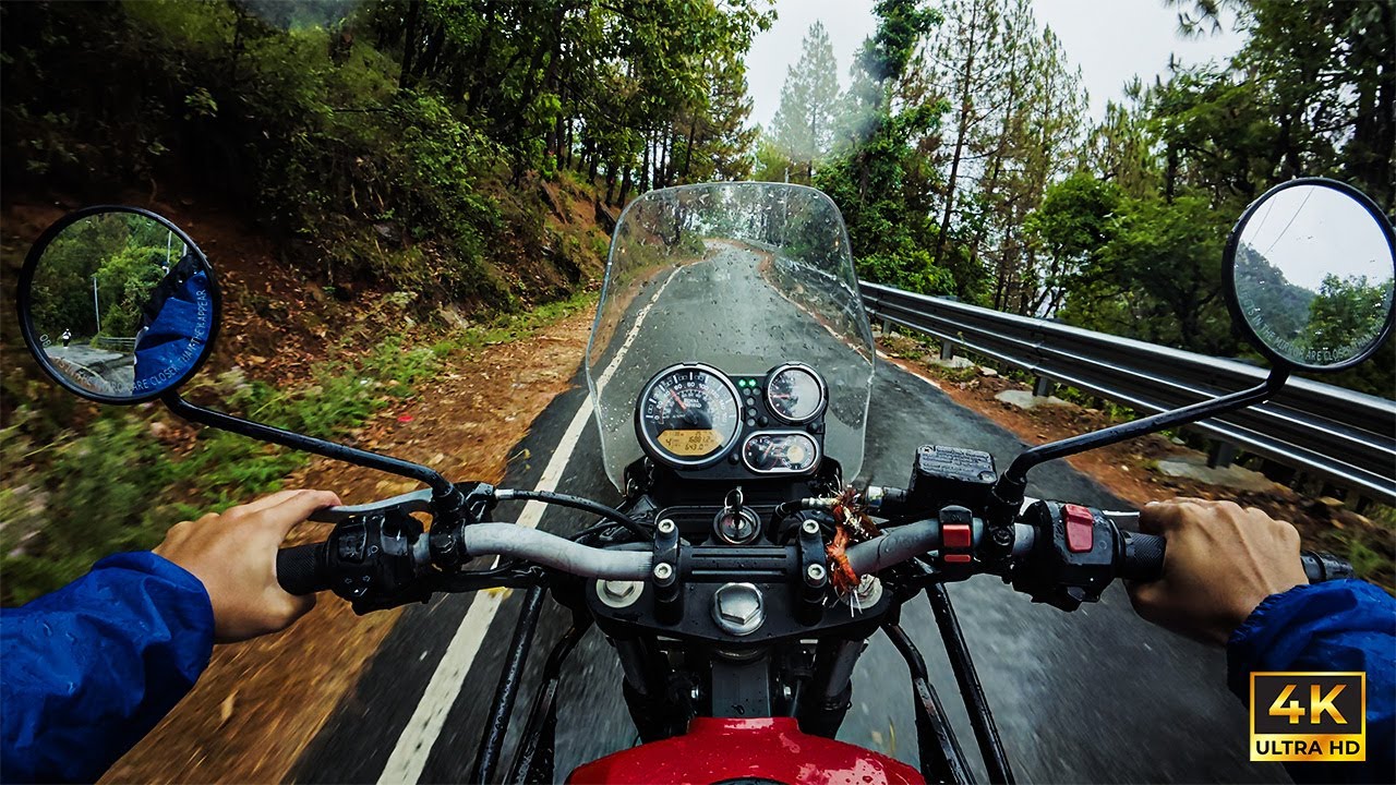 [4K] Pure Rain ride in the mountains | Royal Enfield Himalayan 411