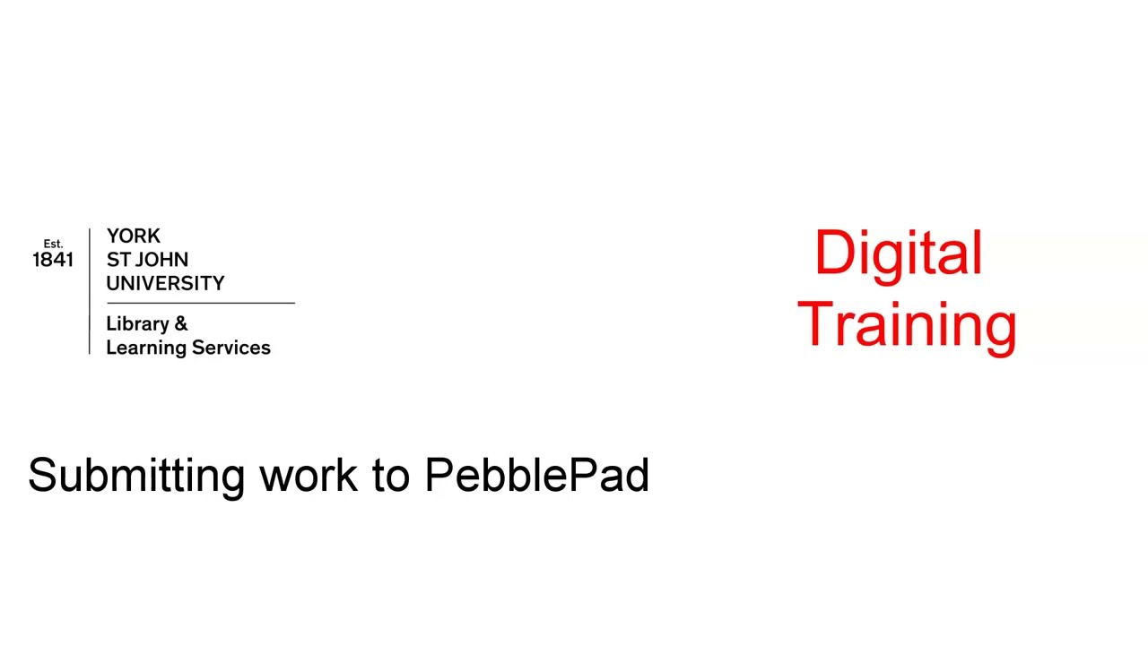 Submitting to PebblePad