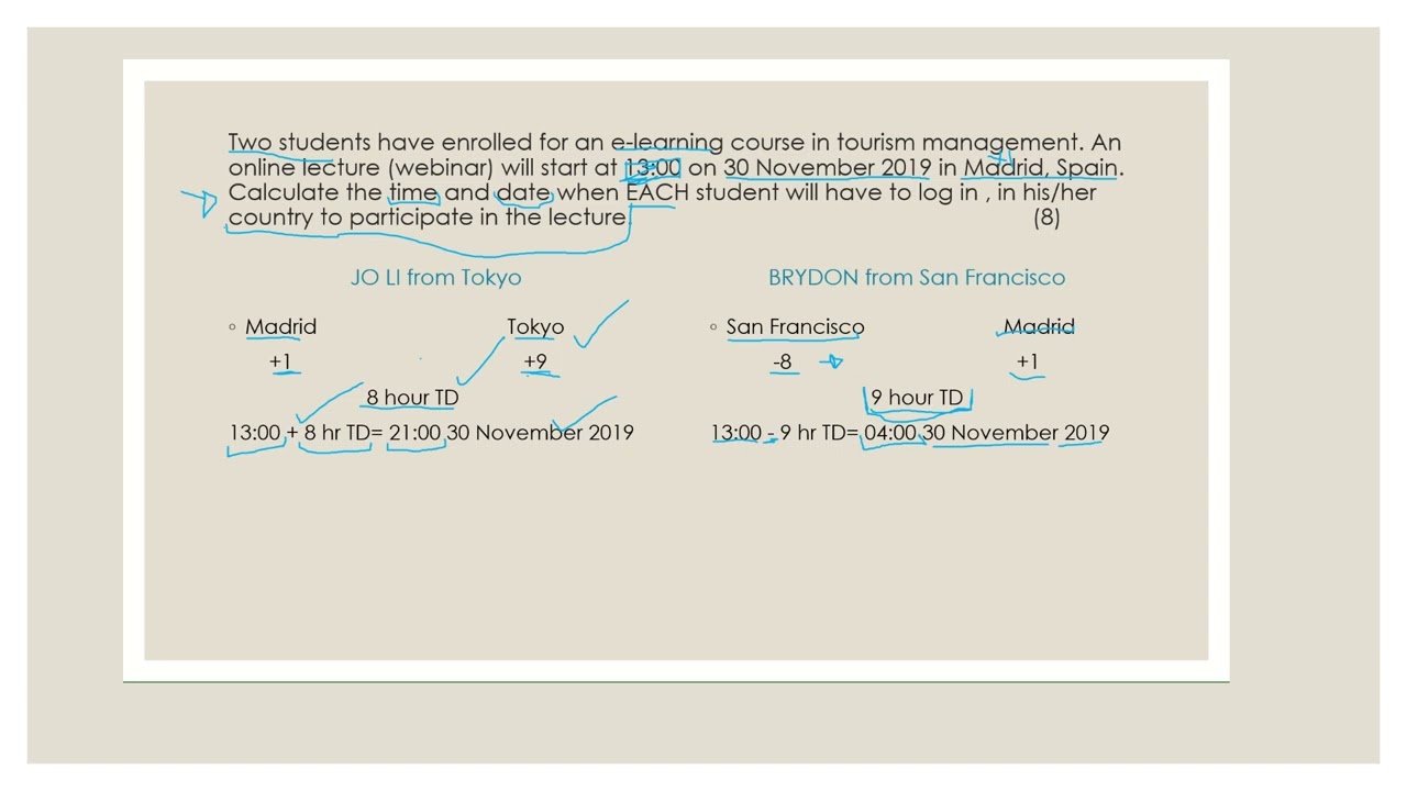 Travel Document and Time Zone Question