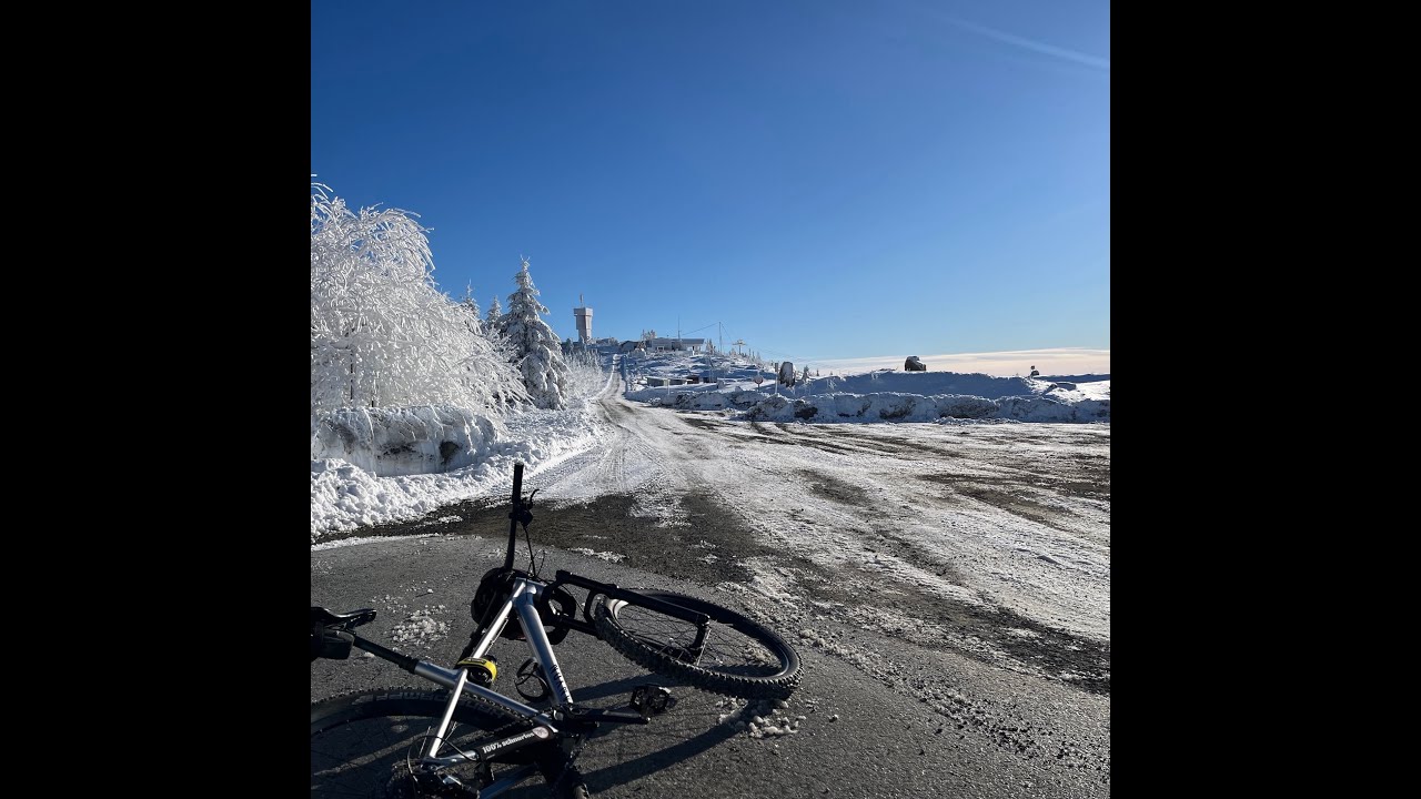 Mountainbiking im Schnee * Wurmberg Abfahrt mit dem Hardtail * Braunlage Harz Winter Enduro MTB