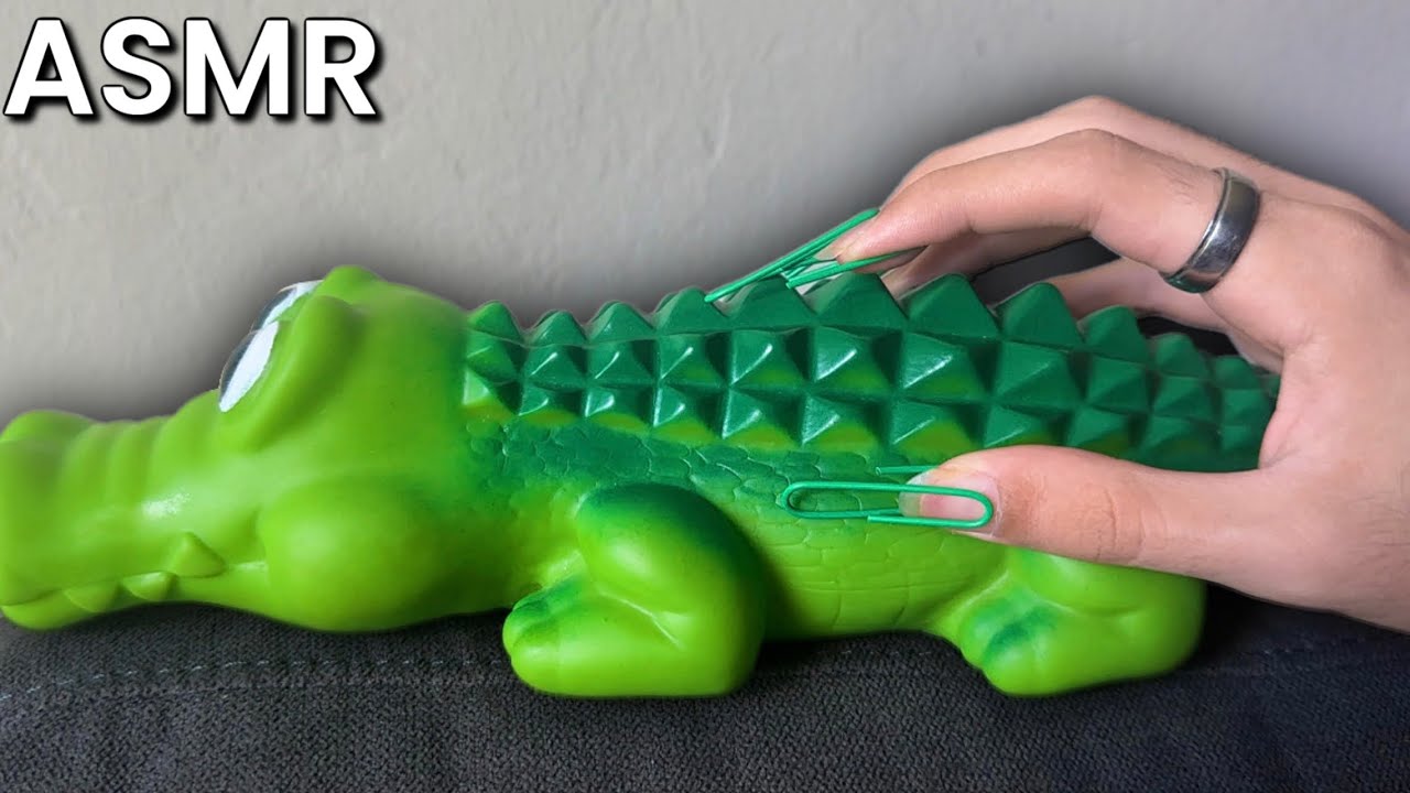 *ASMR* Tapping & Scratching on TEXTURED CROCODILE 🐊