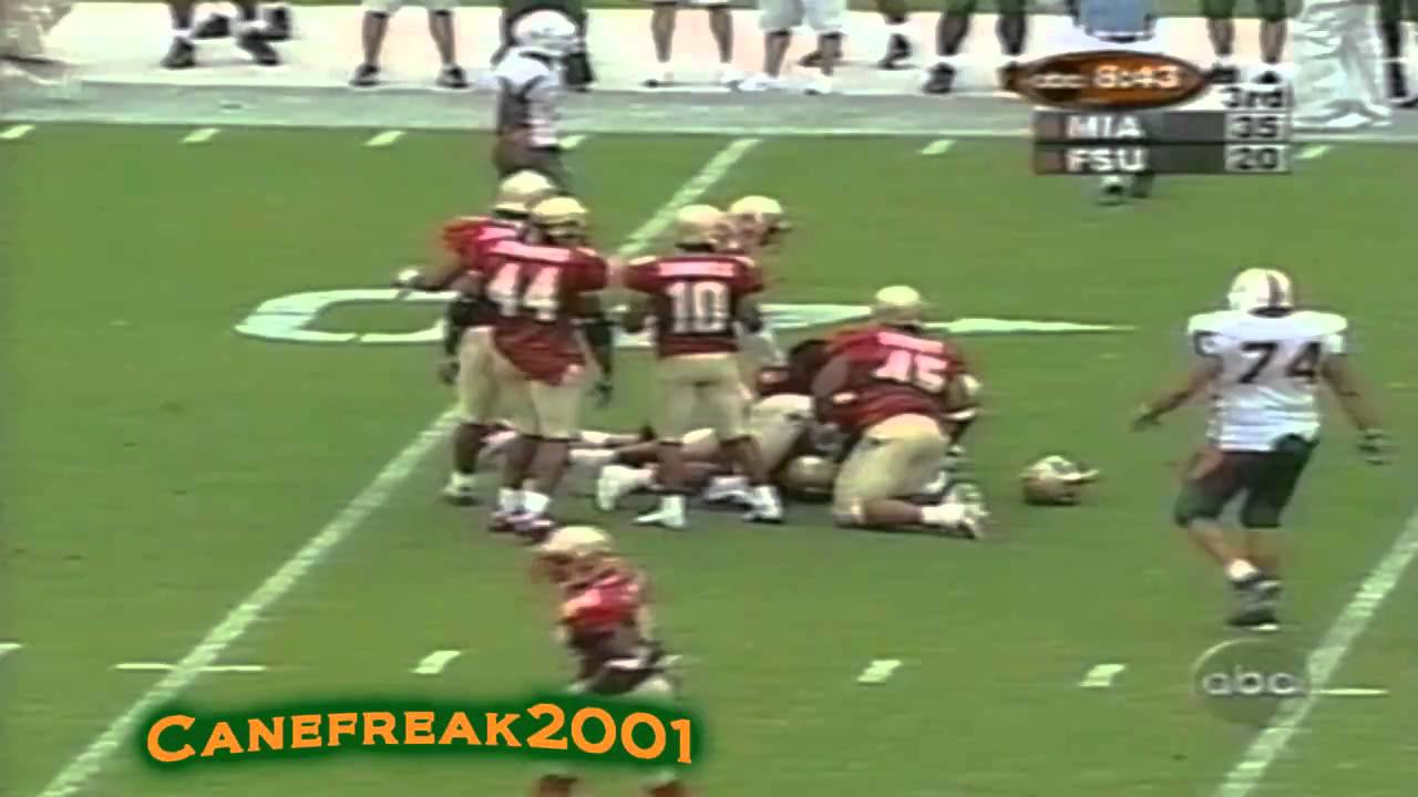 2001 Miami Hurricanes vs Florida State Highlights