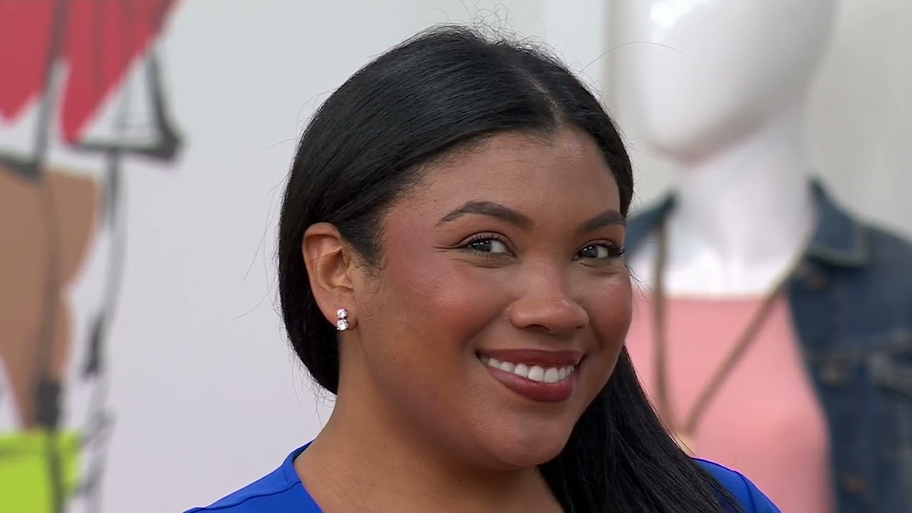 Diamonique Double Stone Dangle Earrings, Sterling Silver on QVC