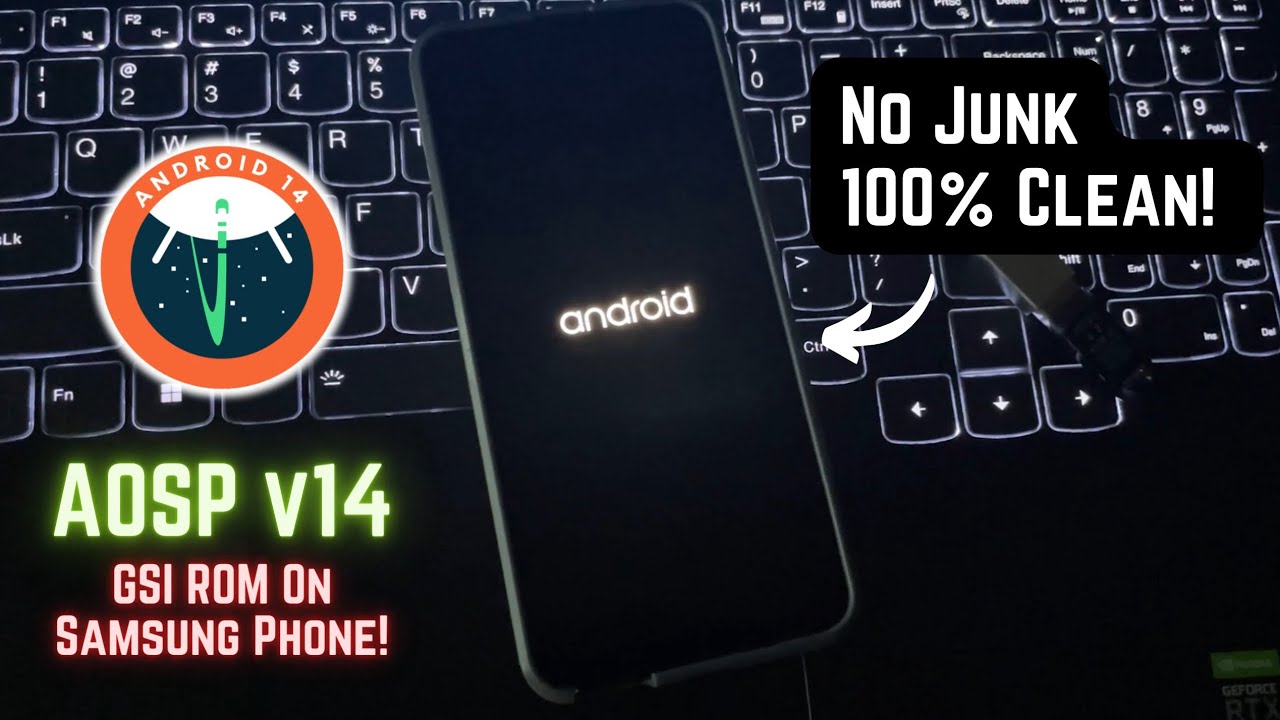AOSP Android 14 GSI install On Any Android Phone!