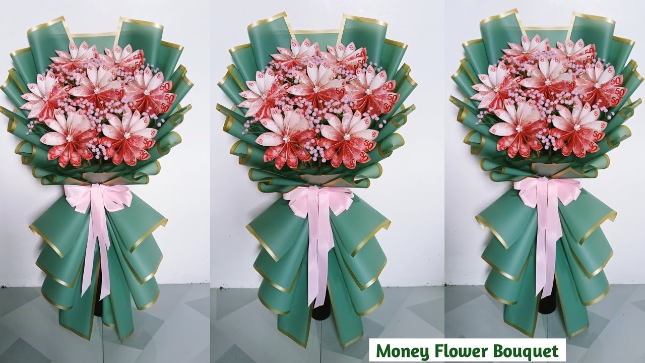 How to make money flower bouquet #moneybouquet #moneyflower #diybouquet