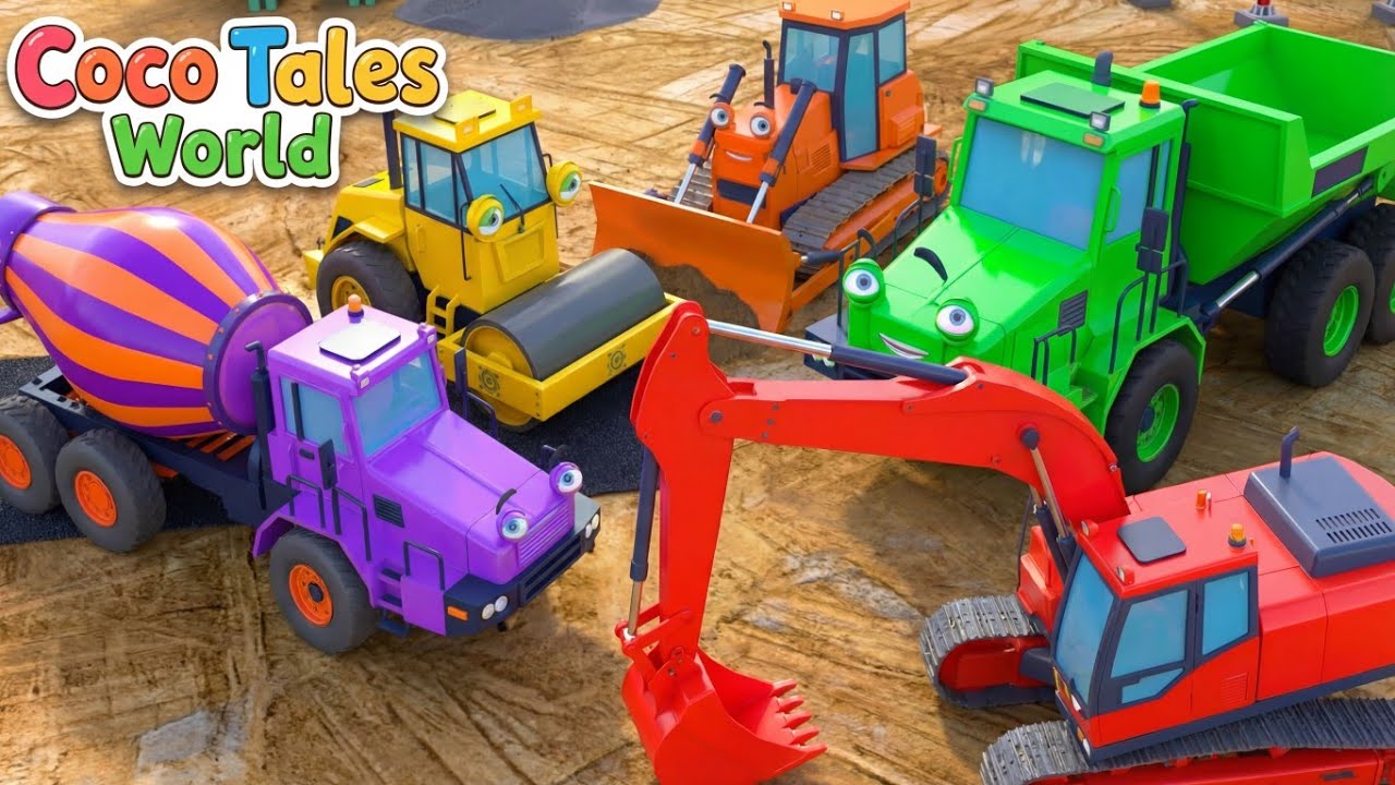 Learn Vehicles Name for Kids - Excavator, Fire Truck, Police Car 🚒🚜 | Gariyon Ke Naam