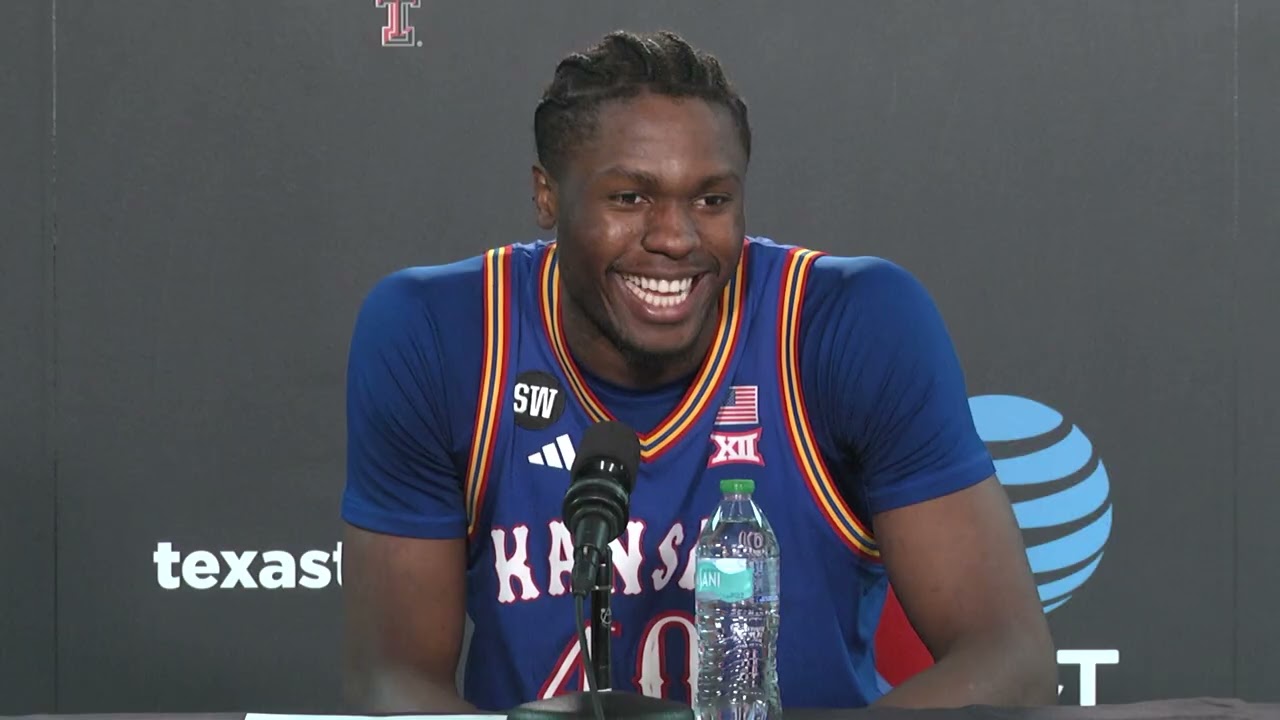 Darryn Peterson, Flory Bidunga discuss KU's win over Texas Tech