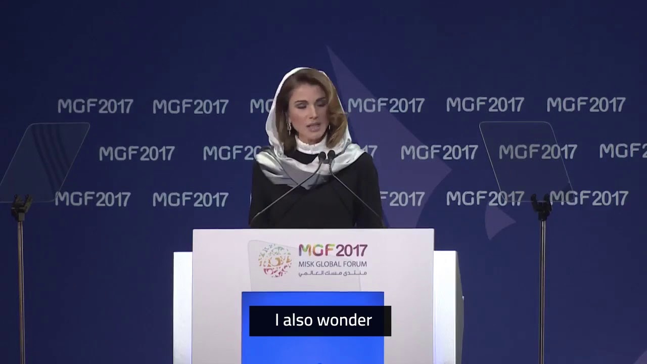 HM Queen Rania of Jordan at Misk Global Forum 2017