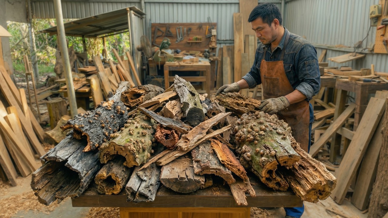 Nobody Thought These Rotten Logs Were Worth Anything… Until He Turned Them Into Beautiful Furniture