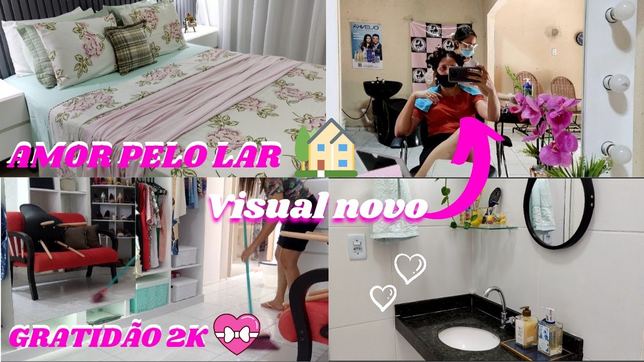 AMOR PELO LAR🏡VISUAL NOVO💇SOMOS 2K😭GRATID&Atilde;O🙏 LIMPEZA E ORGANIZA&Ccedil;&Atilde;O//BANHEIRO LIMPINHO//CAMA POSTA💕