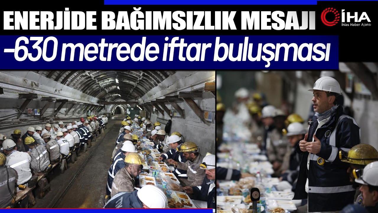 Enerji Bakanı Bayraktar, Yerin 630 Metre Altında Madencilerle İftar Yaptı