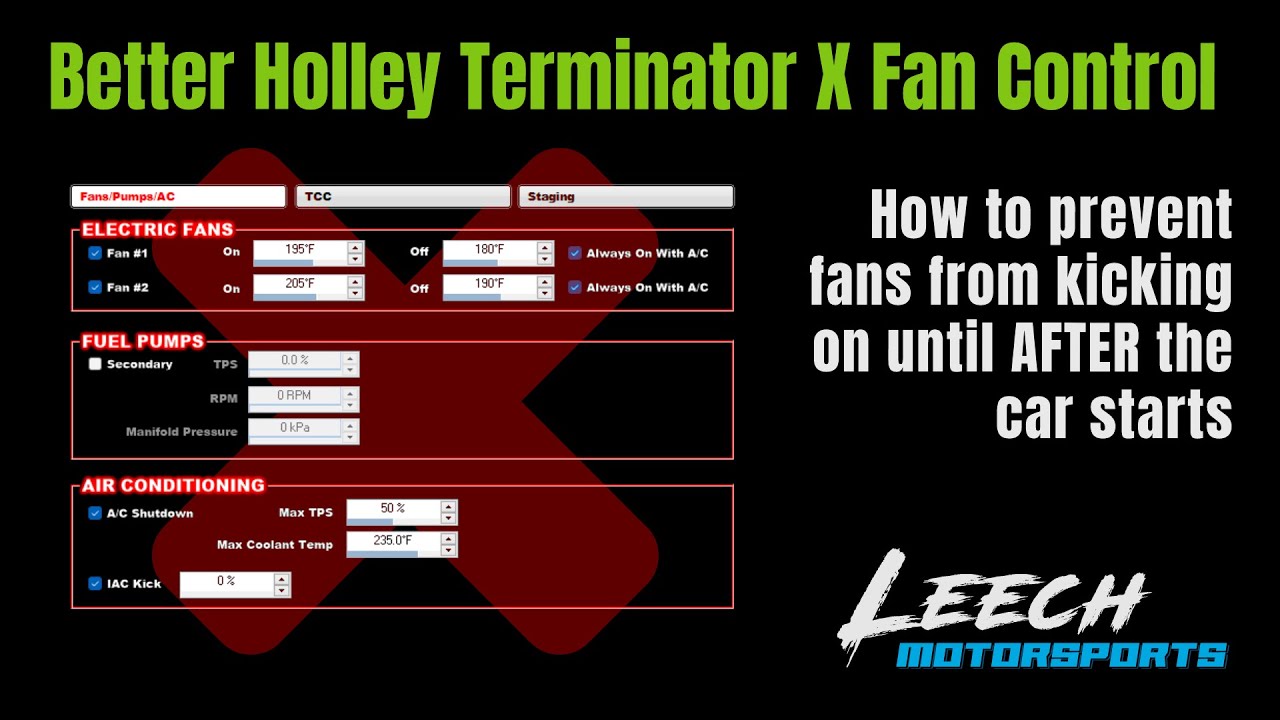 Terminator X Tuning - Disable Key-On Fan Operation