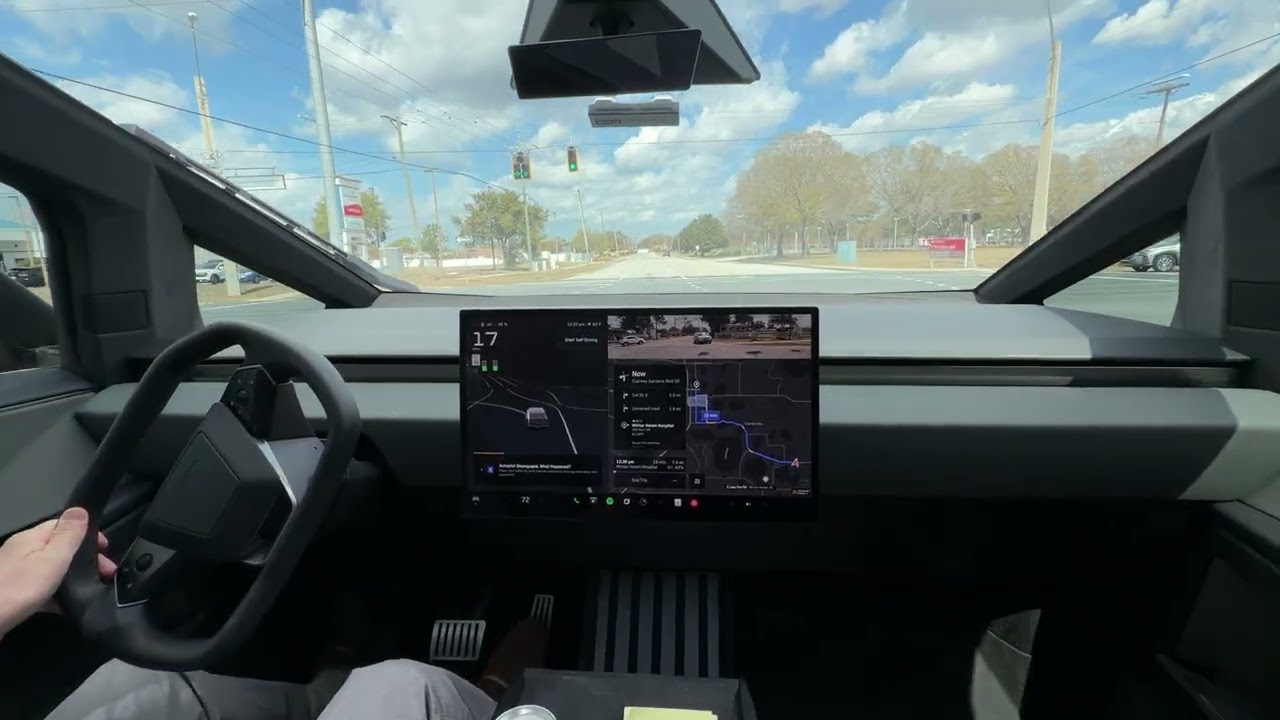 皮卡自驾Tesla生猛 #8 皮卡自动调头能比老司机?Cybertruck FSD makes U-turn like PRO