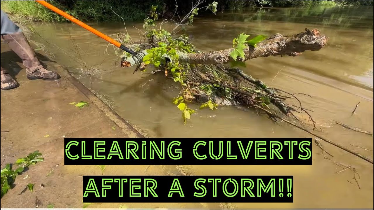 UNCLOGGING CULVERTS AFTER A STORM! 05/2025