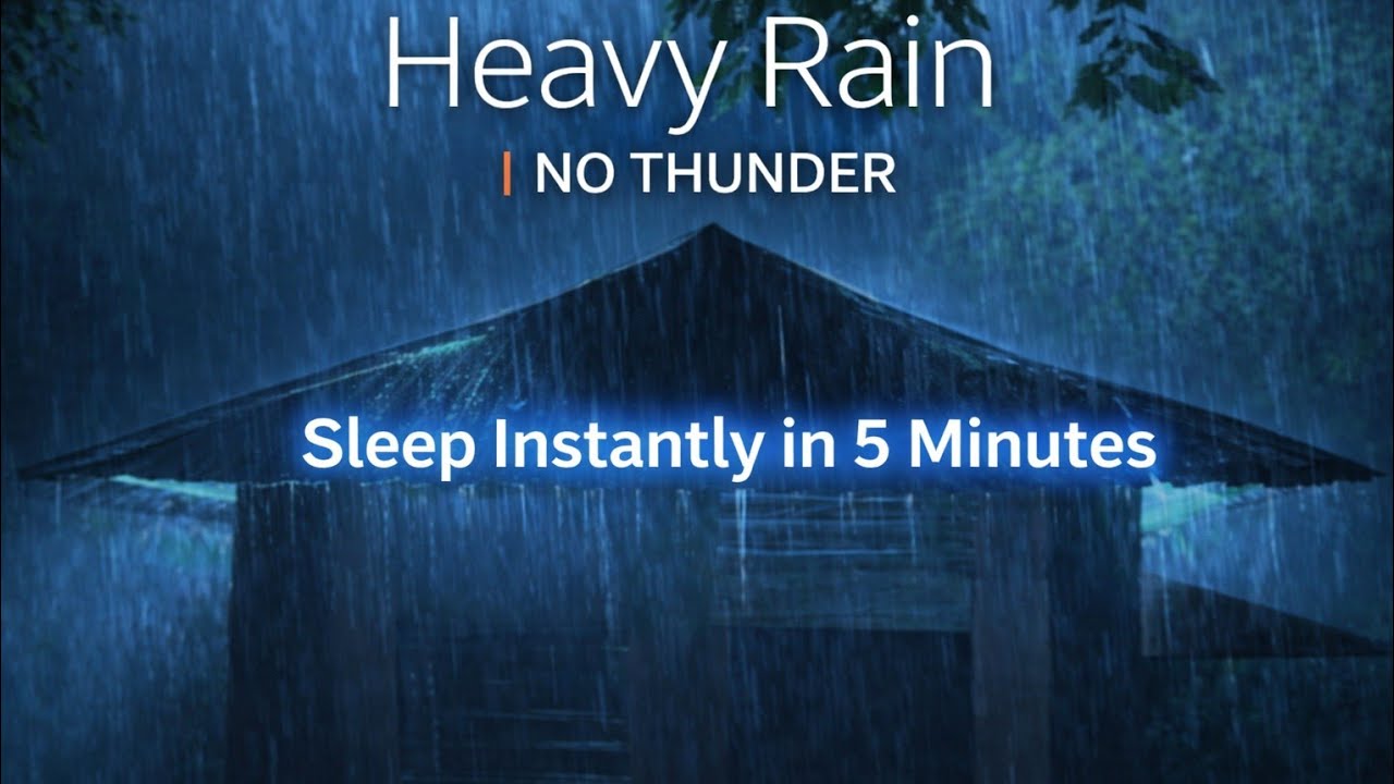 HD Rain sound For Sleeping. No Ads | No Thunder 