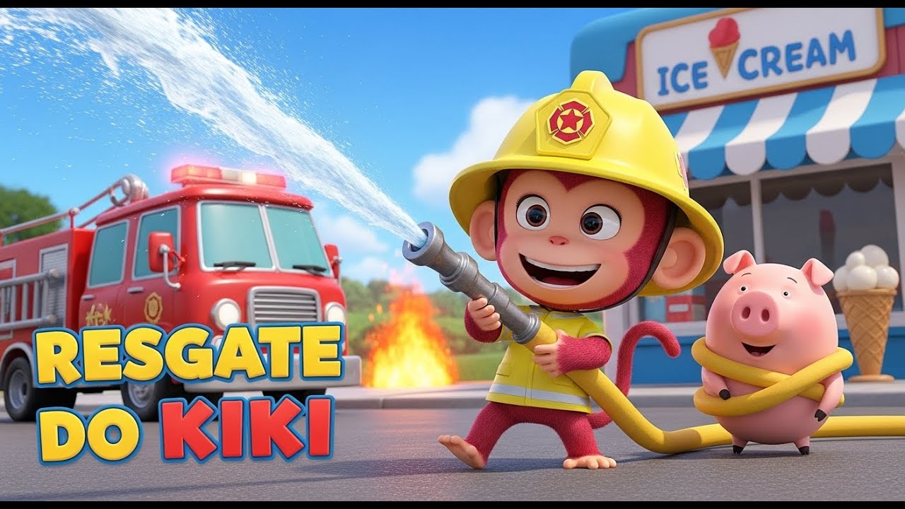 🚒 Kiki Bombeiro! O Caminhão Vermelho e o Resgate do Gatinho 🔥🐱@DREAM KIDS​