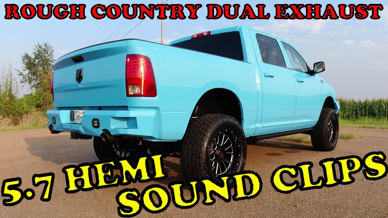 Установка и установка двухвыхлопных систем Rough County Cat Back на Ram 1500 с двигателем Hemi 5.7