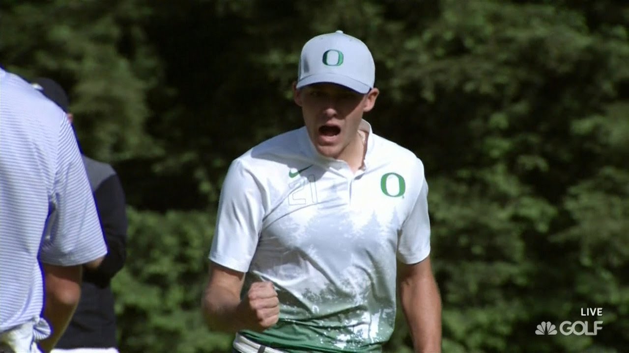 Highlight: Oregon's Aaron Wise putts it in on 17th hole on his way to NCAA individual title