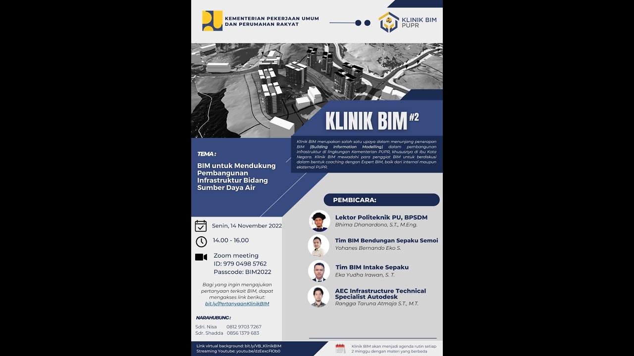 Klinik BIM #2 - BIM untuk Mendukung Pembangunan Infrastruktur Bidang Sumber Daya Air