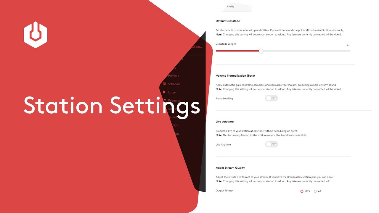 #10. Radio.co Studio: Station Settings