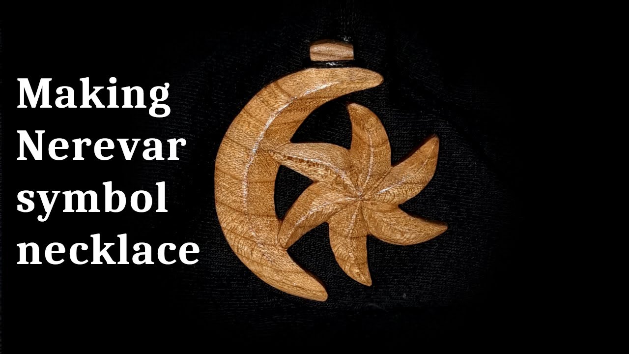 Making wooden Nerevar symbol necklace