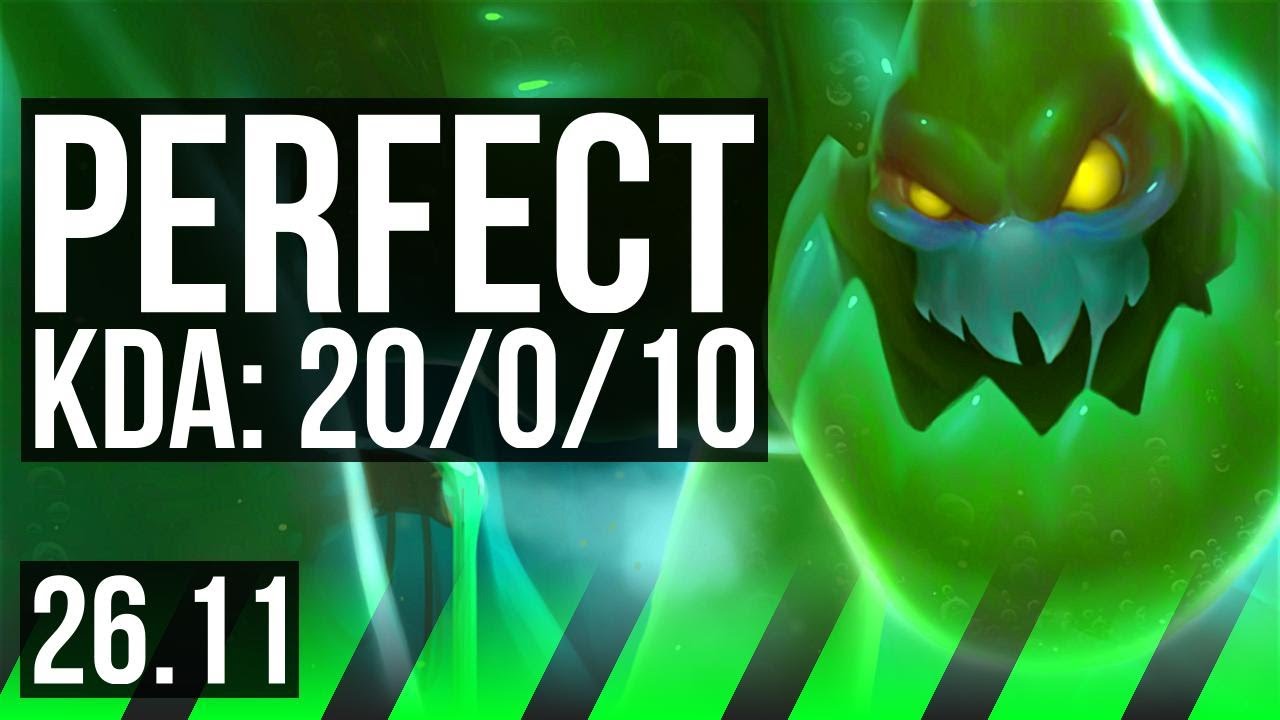 ZAC vs WUKONG (JGL) | Perfect KDA: 20/0/10 | KR Master | 26.11