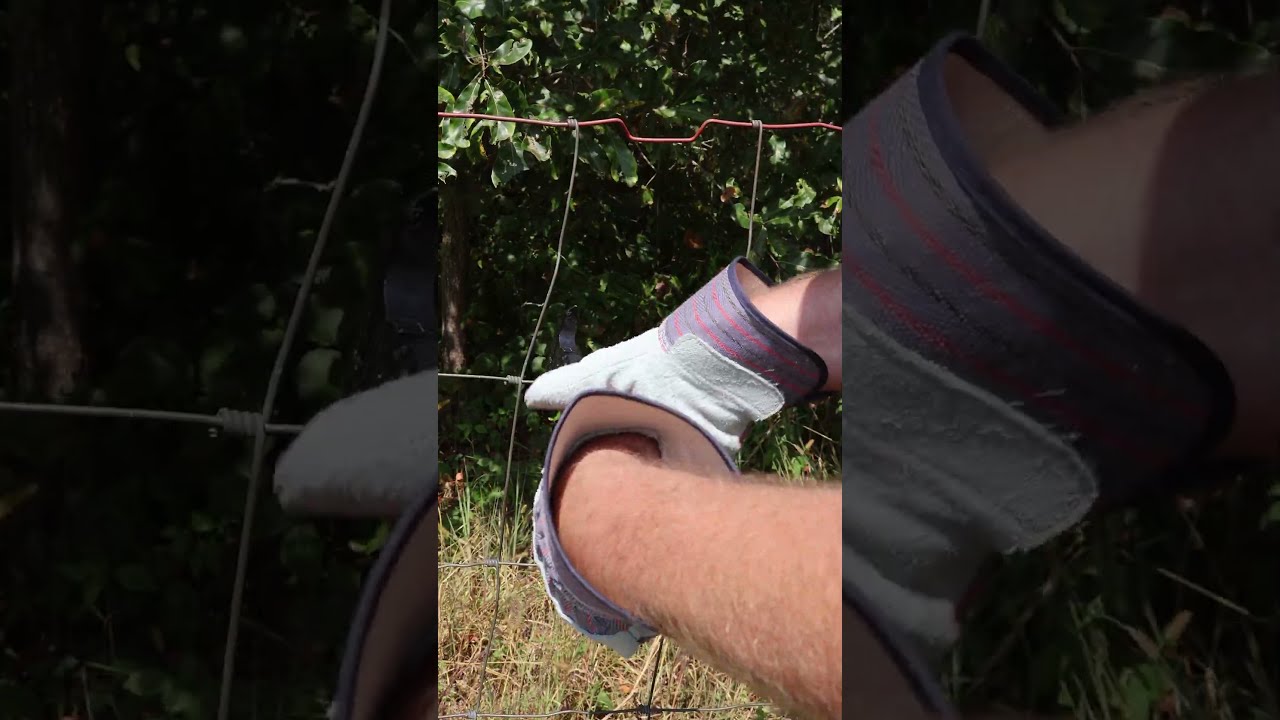 Easy trick to tighten wire fence #farmandranch #ranch #farmers