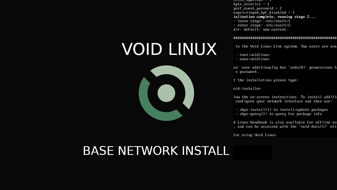 Base install Void Linux (glibc)
