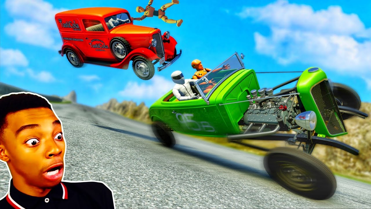 Old cars vs Downhill 😱 - [BeamNG.Drive]