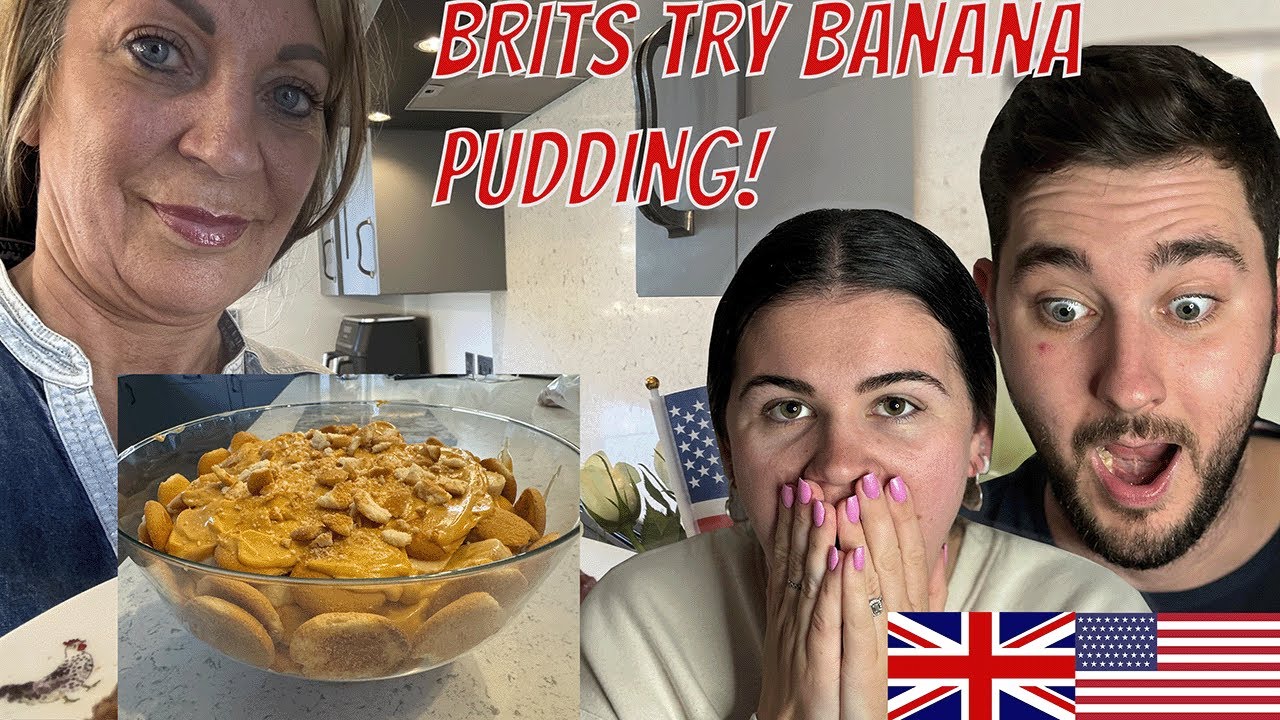 Brits Try Banana Pudding for the first time! | Full Cook Along!