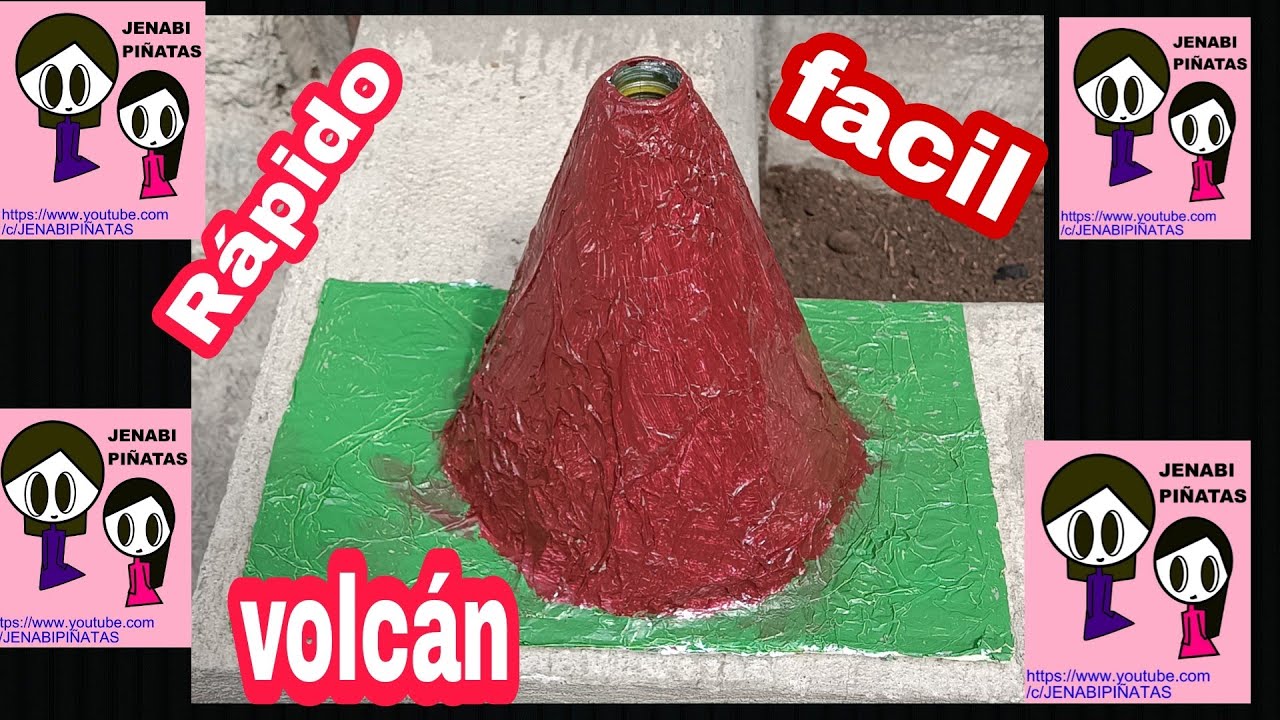 Cómo hacer maqueta de volcán , rápido y fácil. DIY
