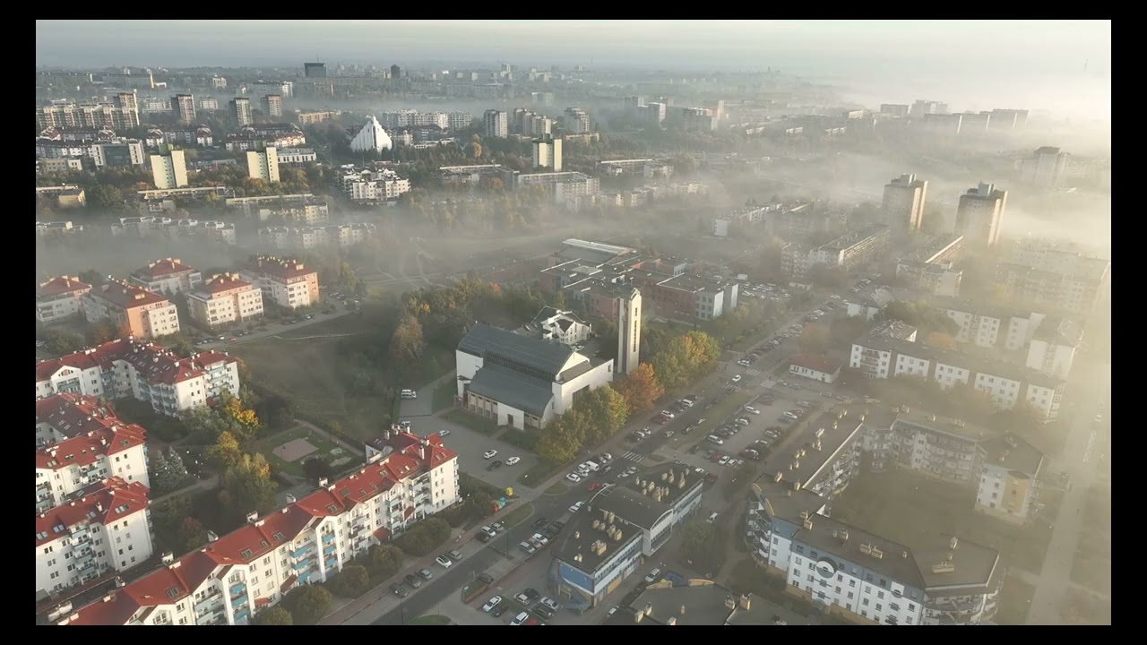 Lublin, jesienne mgły 4K DJI mavic 3 cine