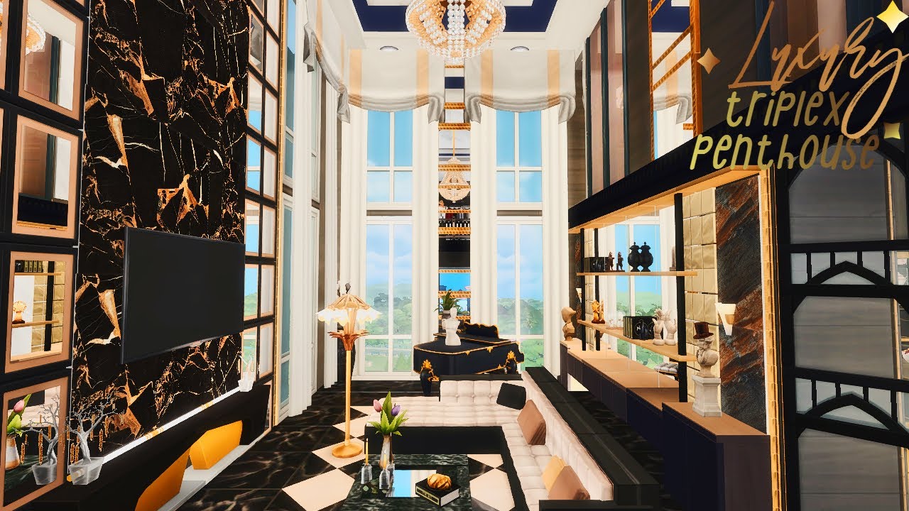 Luxury triplex penthouse | NOCC | Stop Motion | Base game | Sims 4