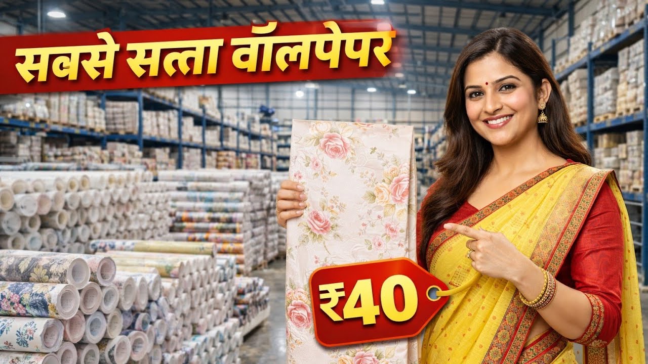 Wallpaper Rs 49 Only |  सबसे बड़े WALLPAPER IMPORTER / Cheapest Wallpaper in Delhi