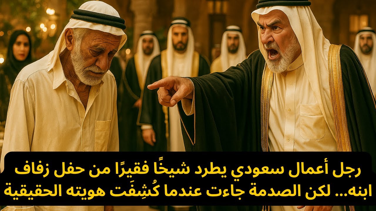 رجل أعمال سعودي يطرد شيخًا فقيرًا من حفل زفاف ابنه... لكن الصدمة جاءت عندما كُشِفَت هويته الحقيقية