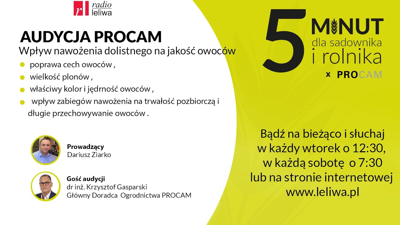 Wpływ nawożenia dolistnego na jakość owoc&oacute;w - Audycja 5 Minut Dla Sadownika I Rolnika